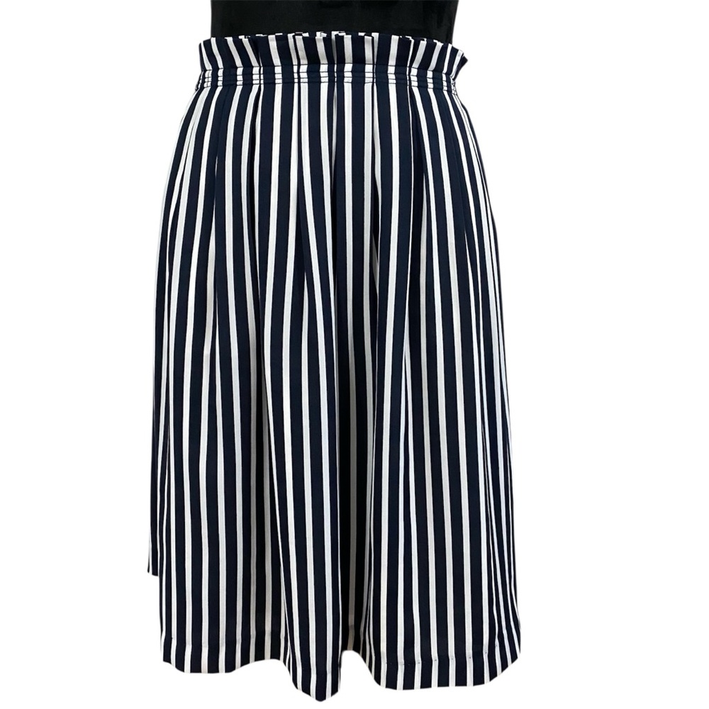 J. Crew Navy White Women’s Midi Skirt